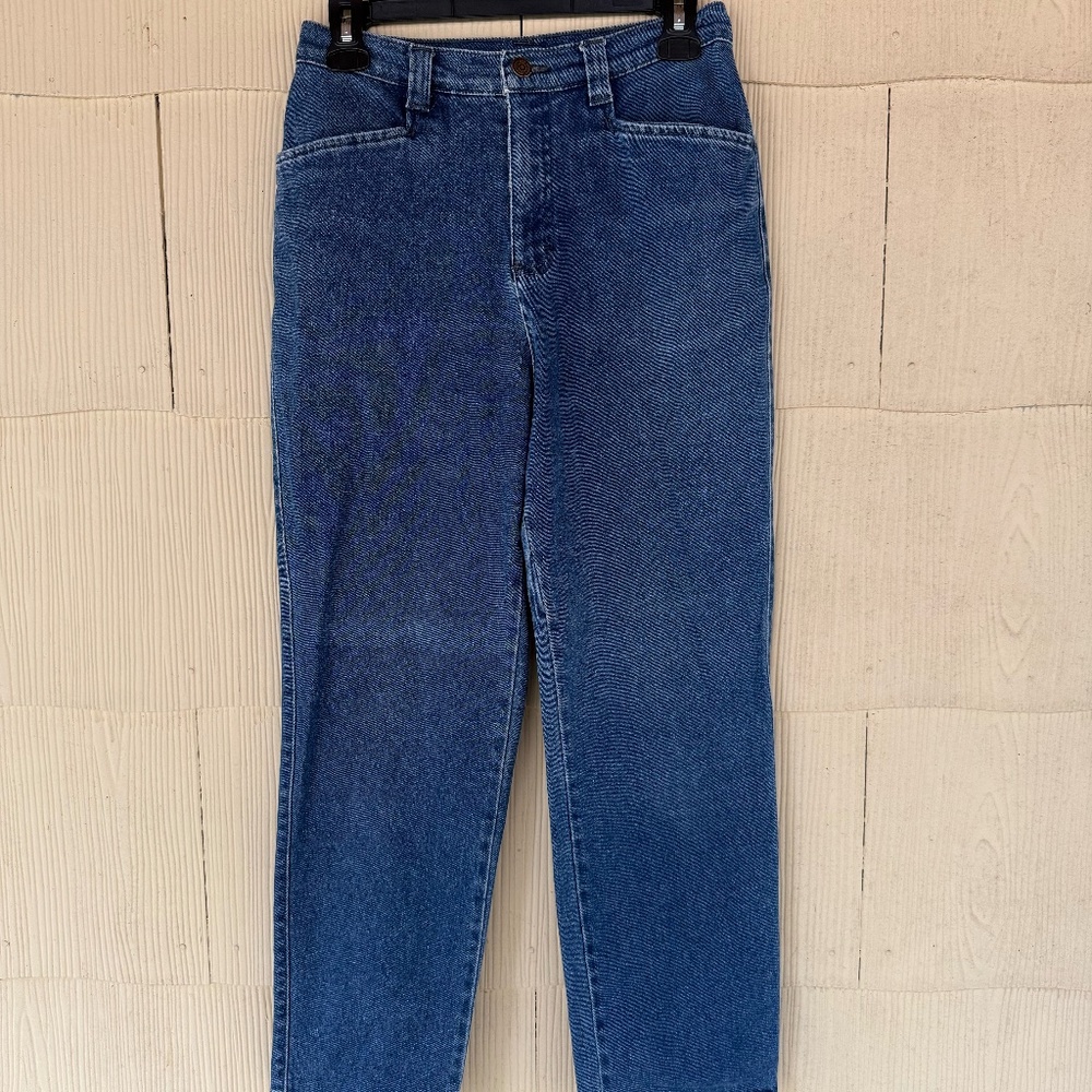 Vintage LEE Jean Women USA Union Made Dark Wash Denim High Rise